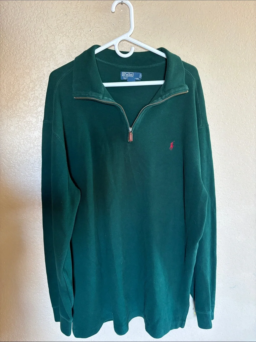 Polo by Ralph Lauren Forest Green XL Tall Quarter-Zip Pullover